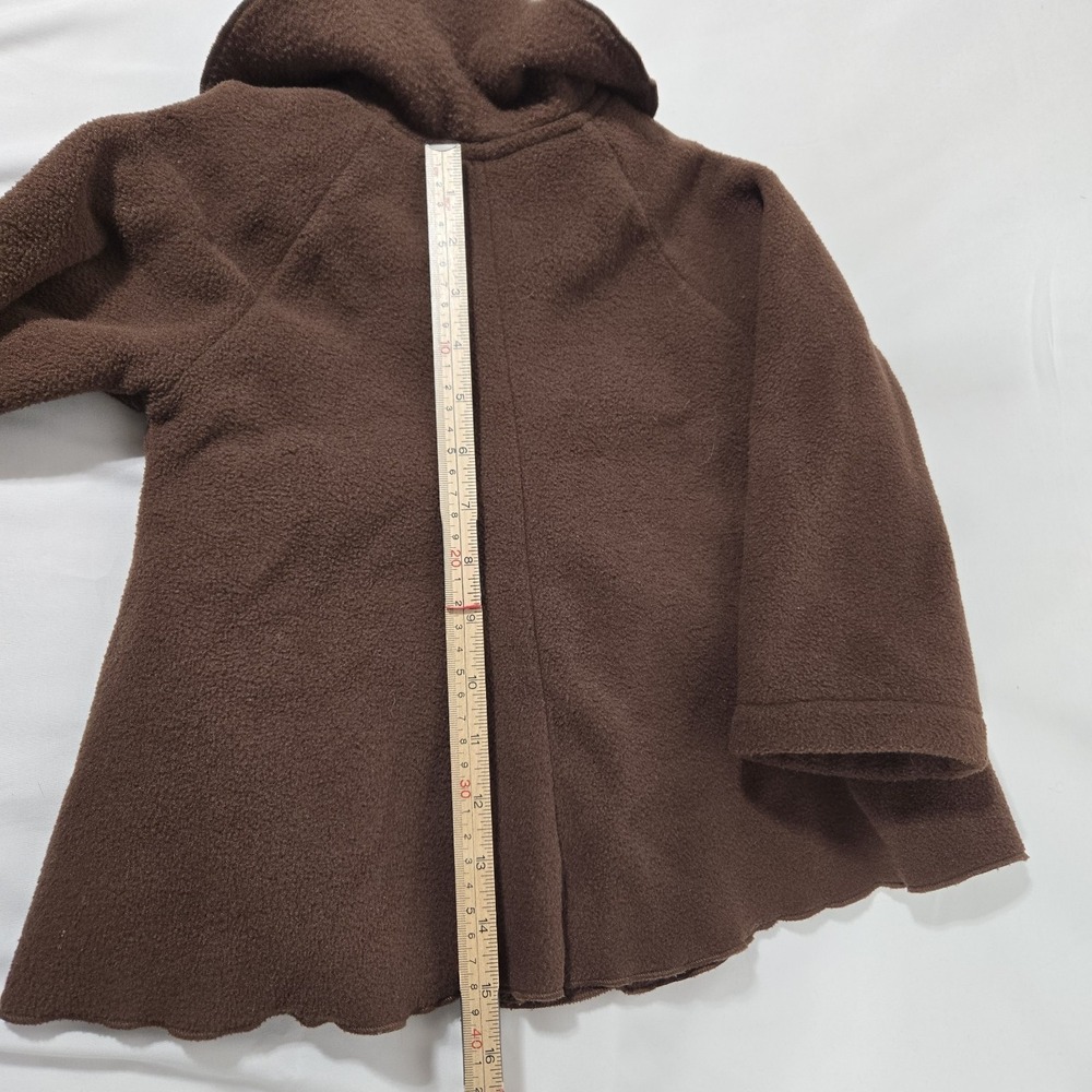 Mack & CO Girls Brown Fleece Jacket With Felt Fleece Flowers | Size 4T - Picture 3 of 8